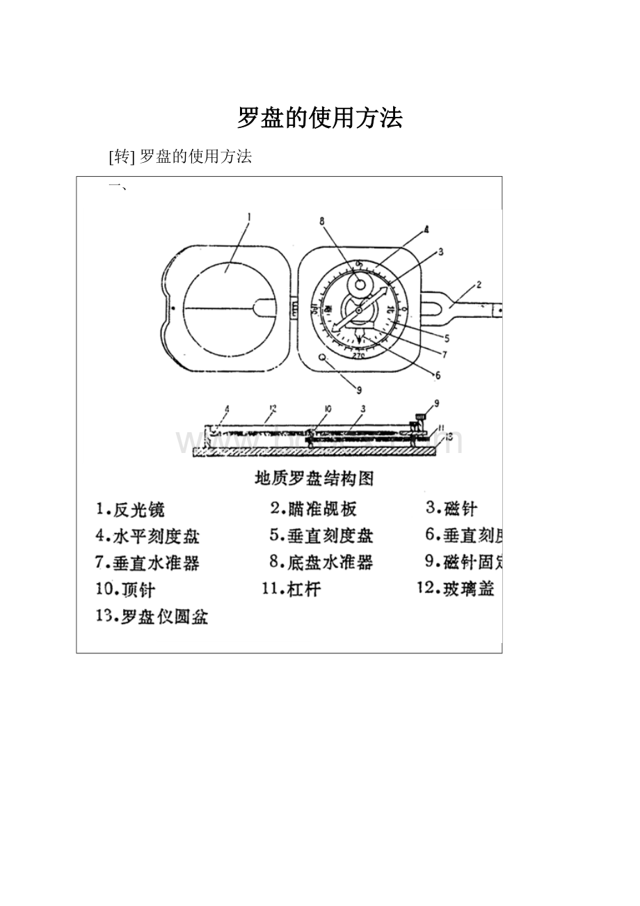 罗盘的使用方法.docx