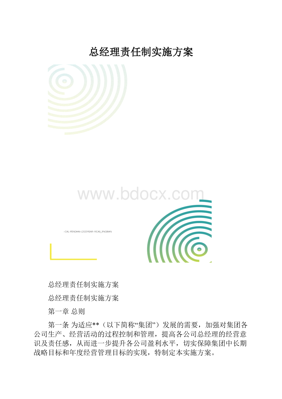 总经理责任制实施方案.docx