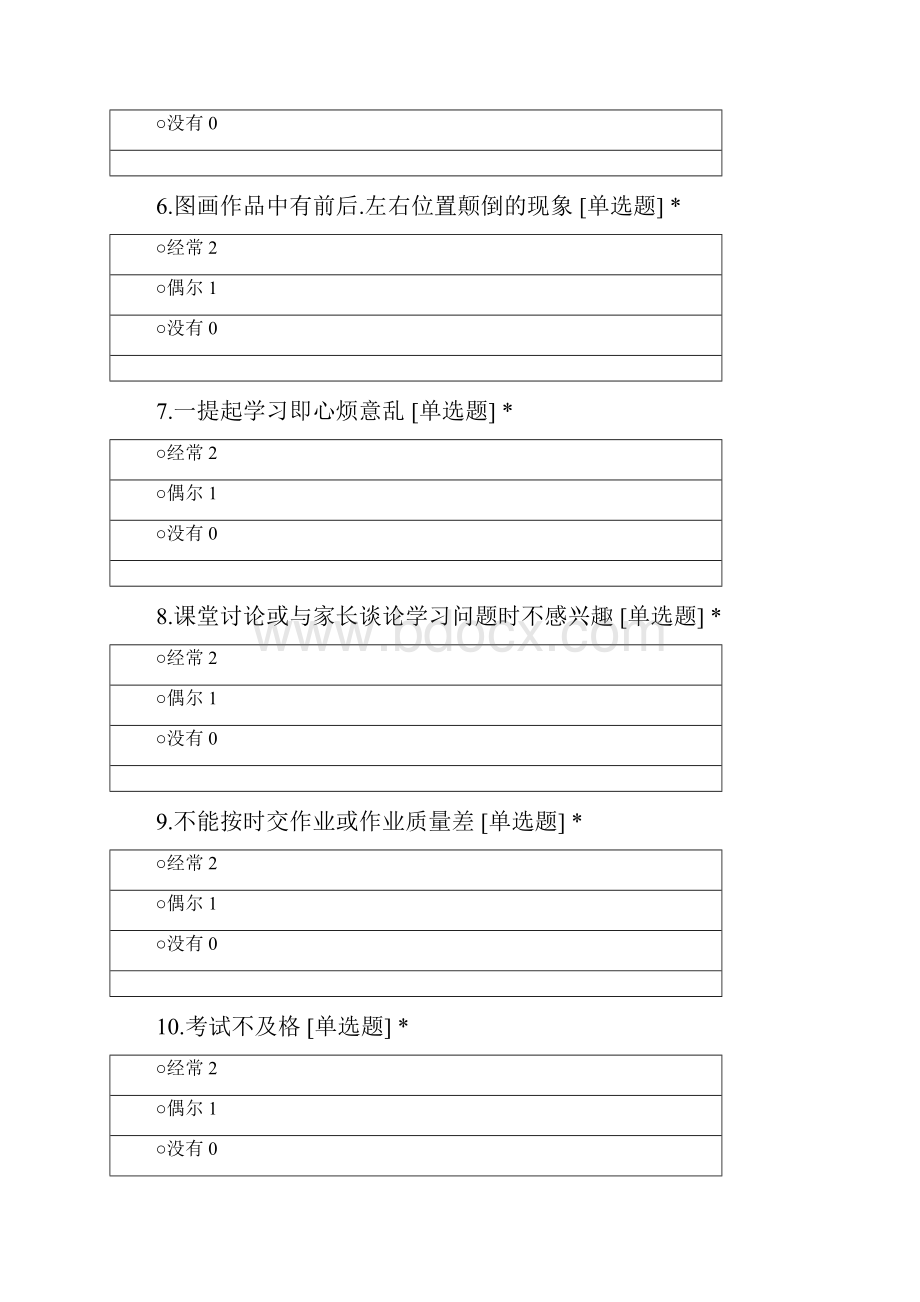 莱芜区花园学校小学生心理健康评定量表.docx_第3页