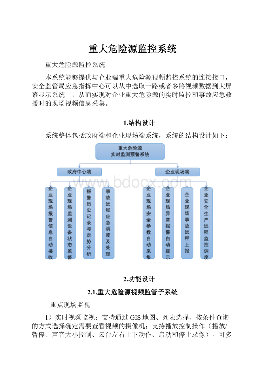 重大危险源监控系统.docx