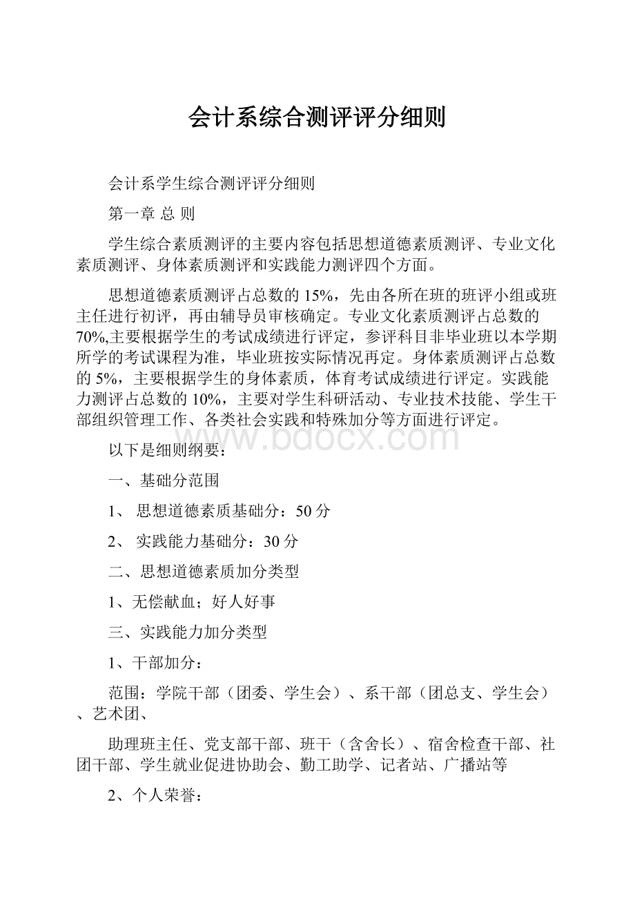 会计系综合测评评分细则.docx_第1页