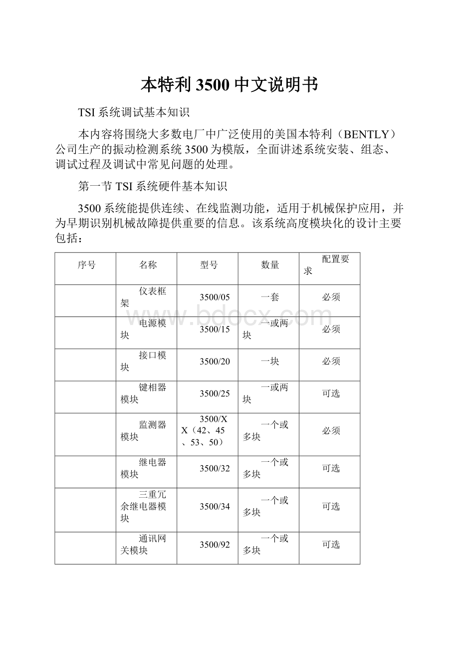 本特利3500中文说明书.docx