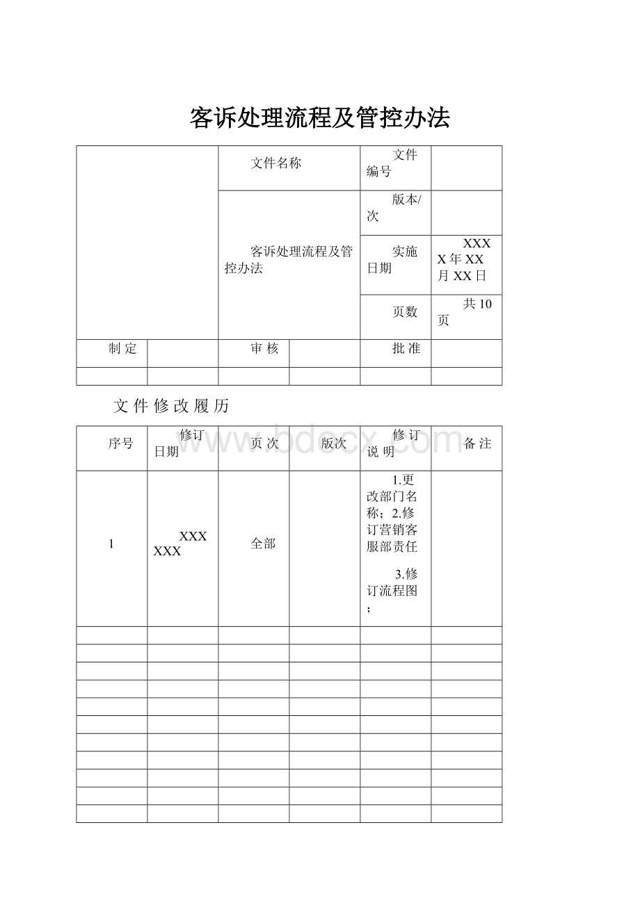 客诉处理流程及管控办法.docx_第1页