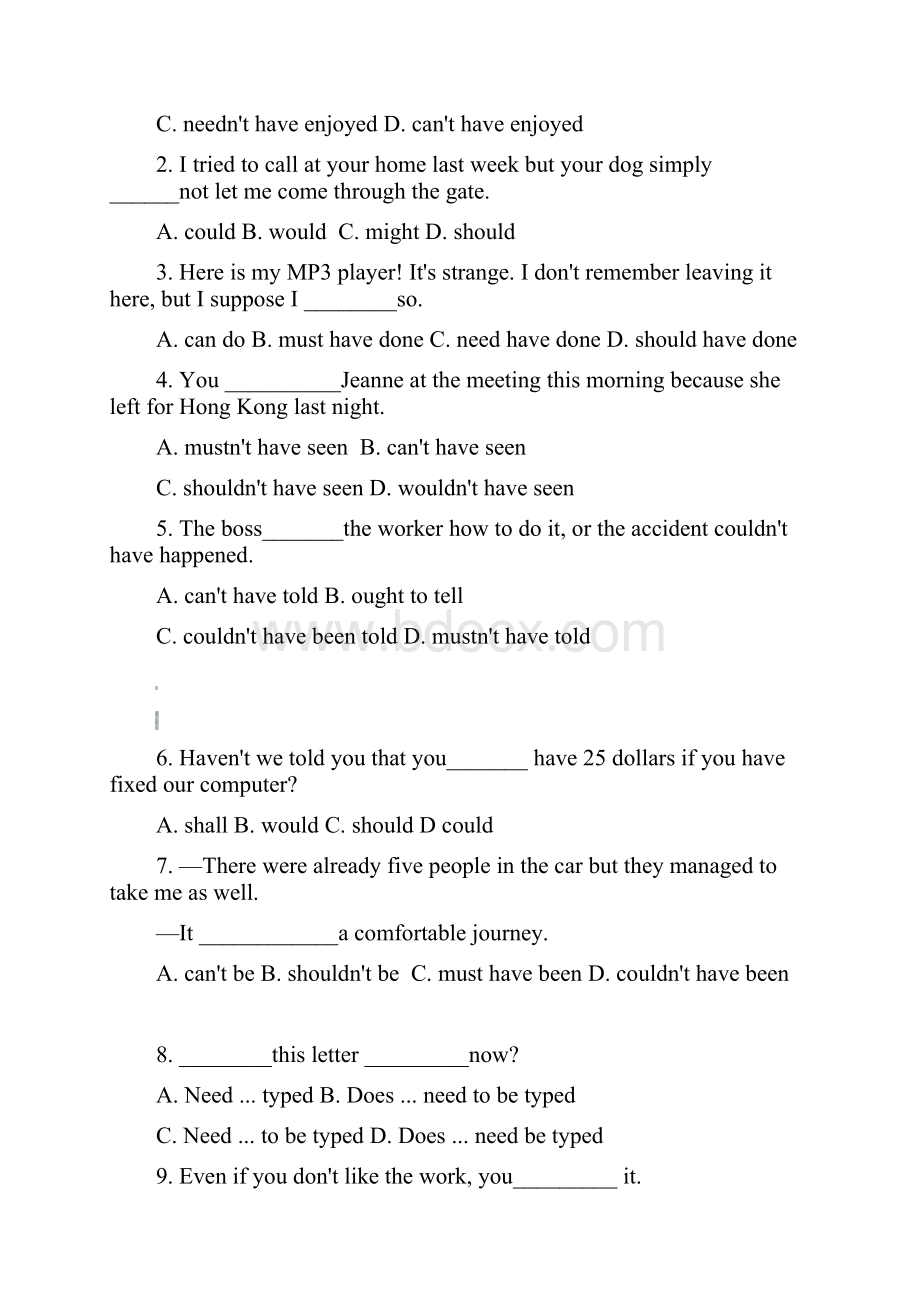 七宝中学自招考试英语题库1.docx_第2页