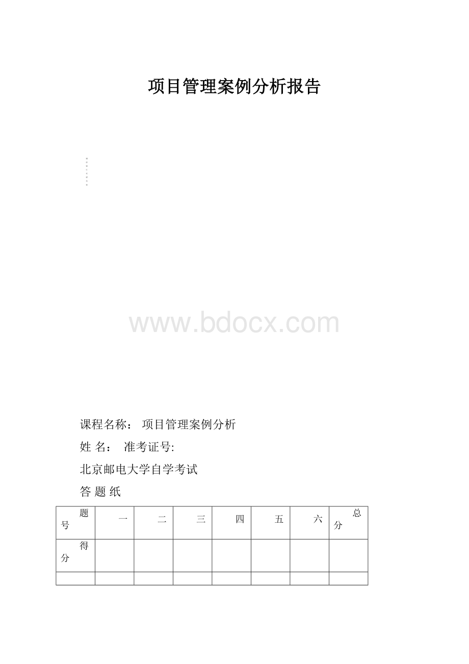 项目管理案例分析报告.docx