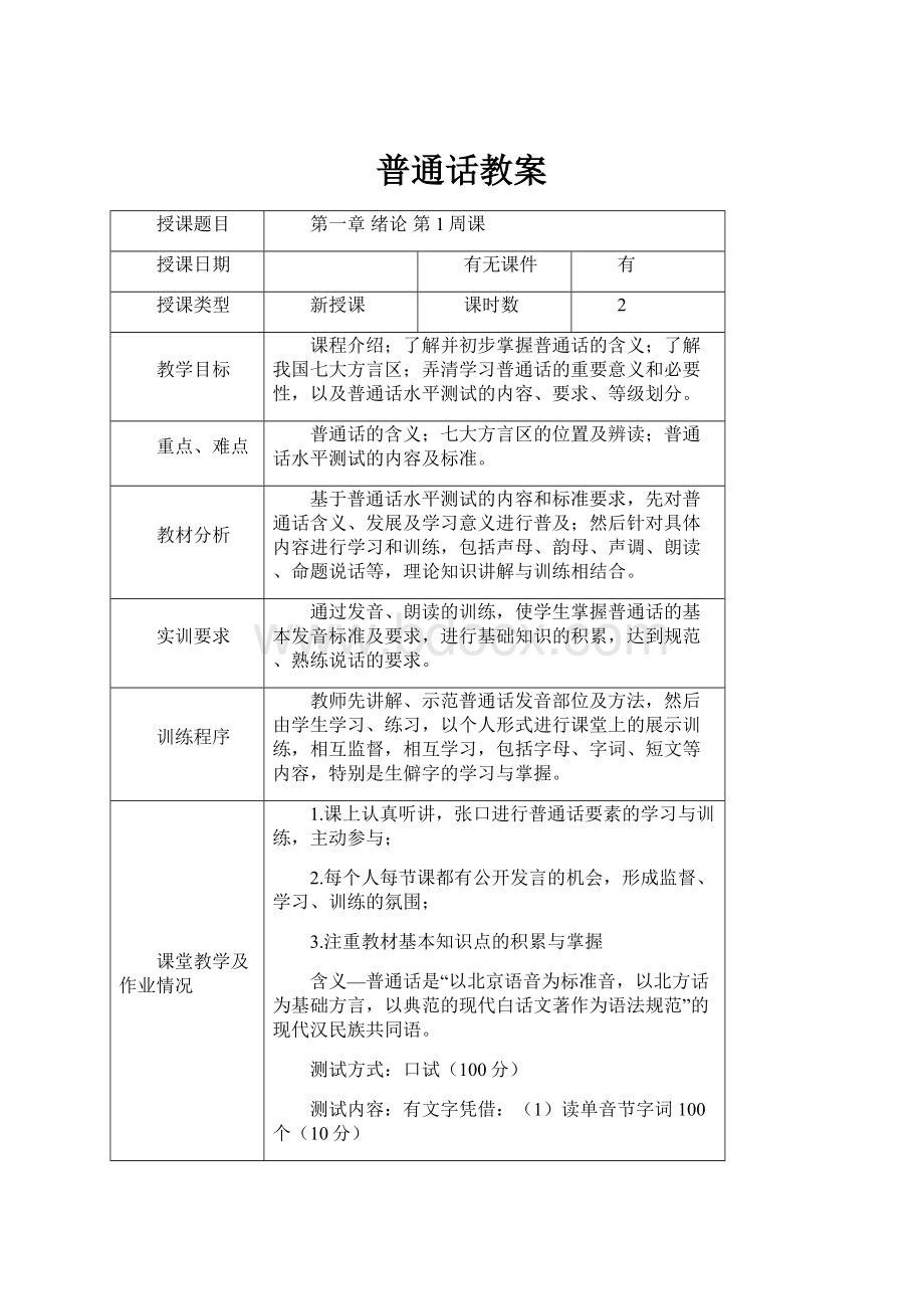 普通话教案.docx