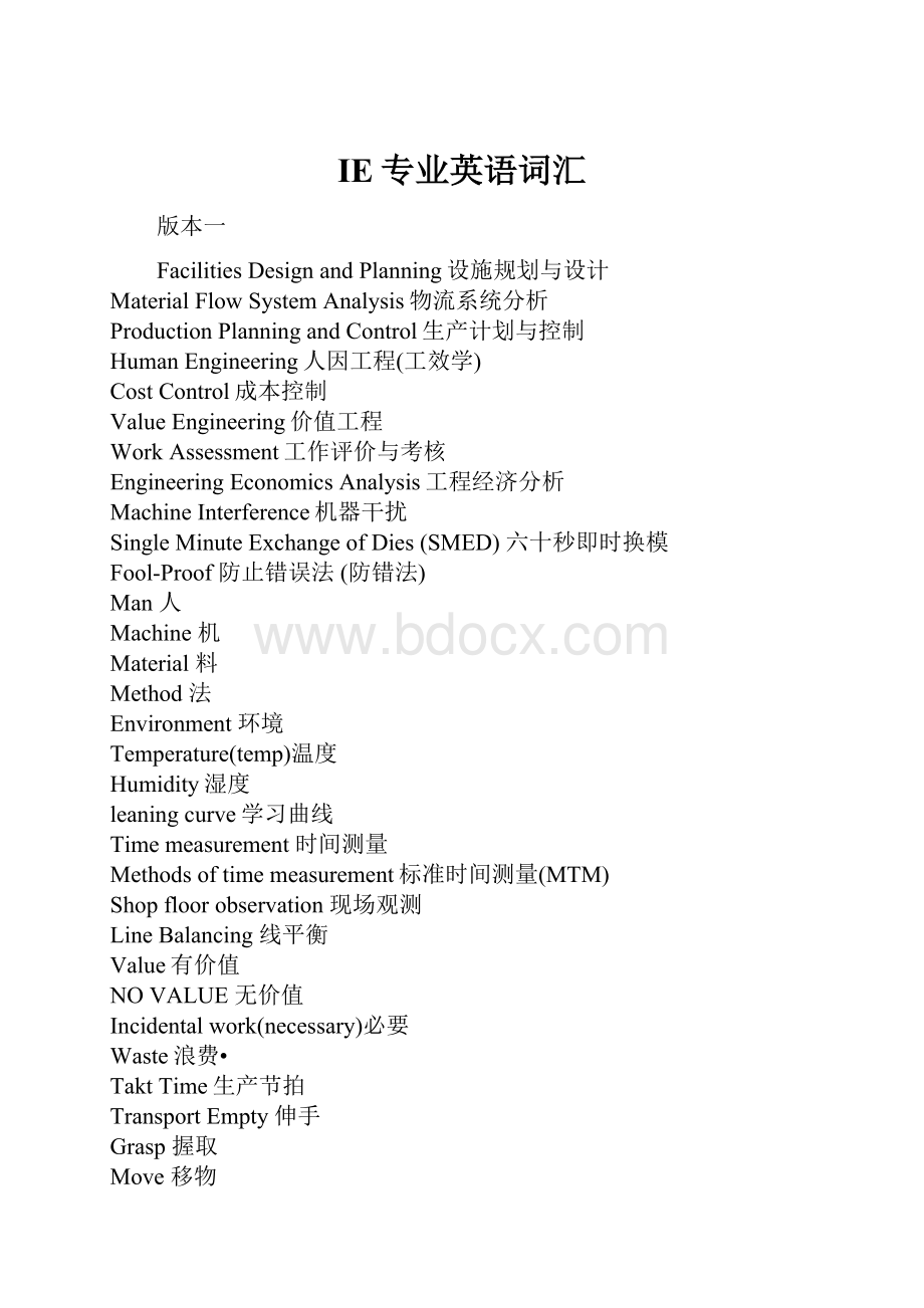 IE专业英语词汇.docx_第1页