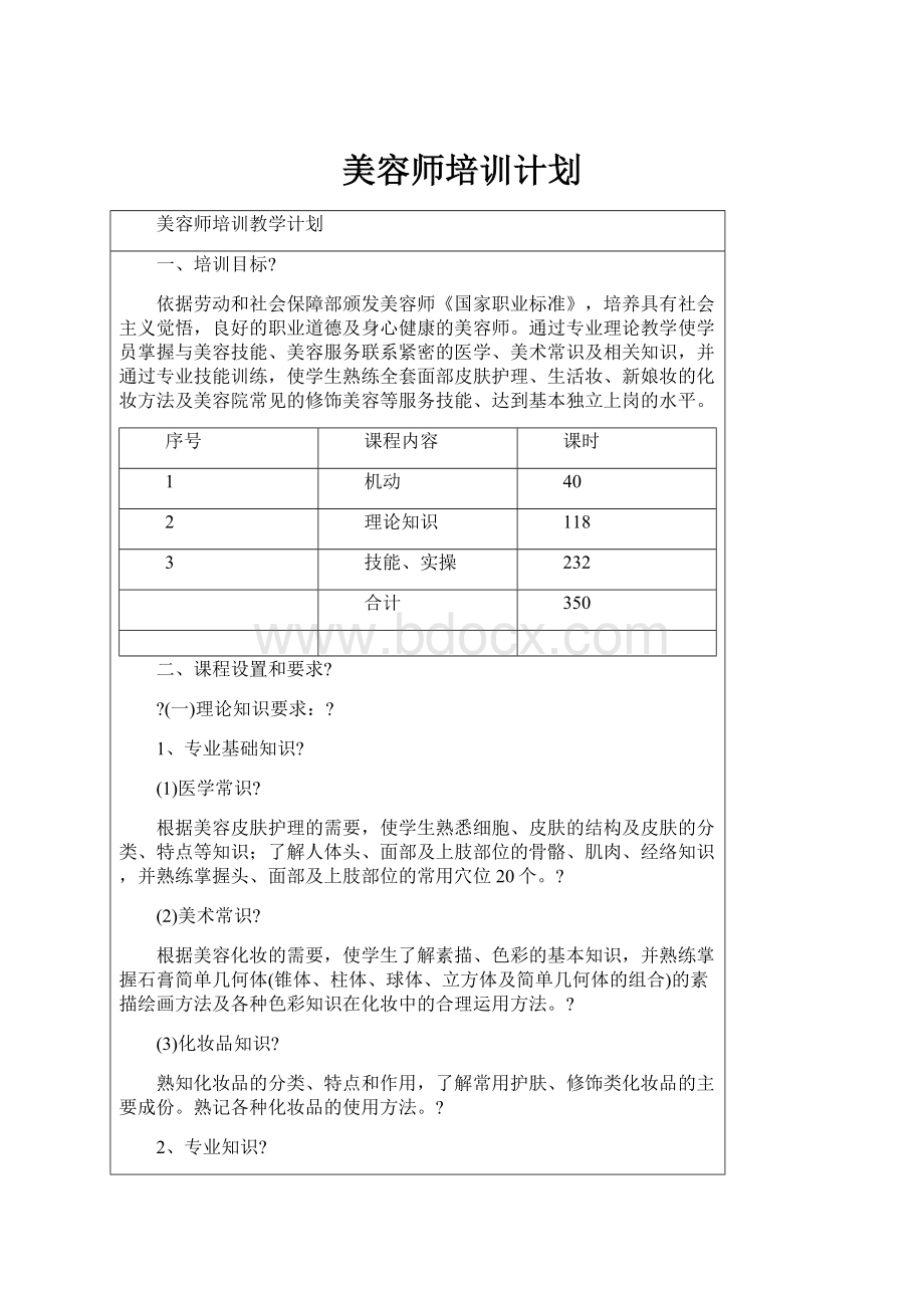 美容师培训计划.docx