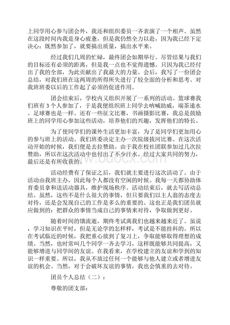 团员个人总结8篇.docx_第2页