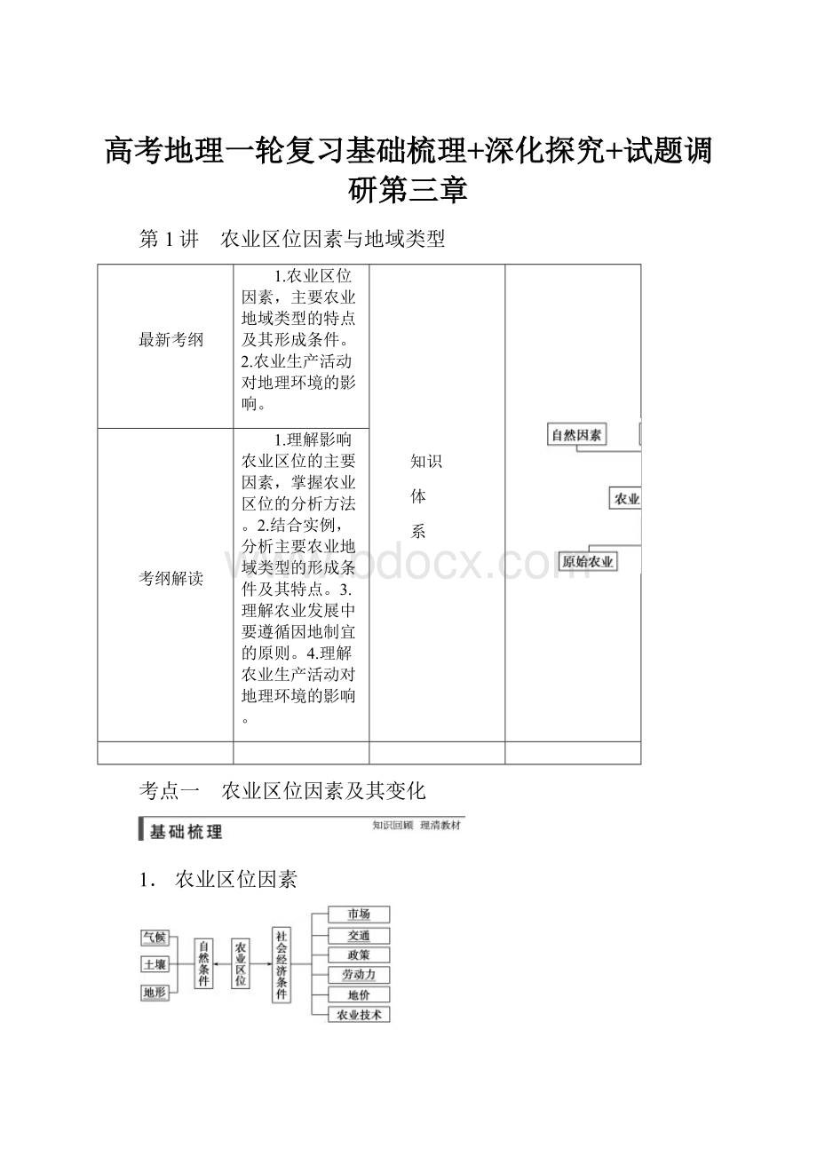 高考地理一轮复习基础梳理+深化探究+试题调研第三章.docx