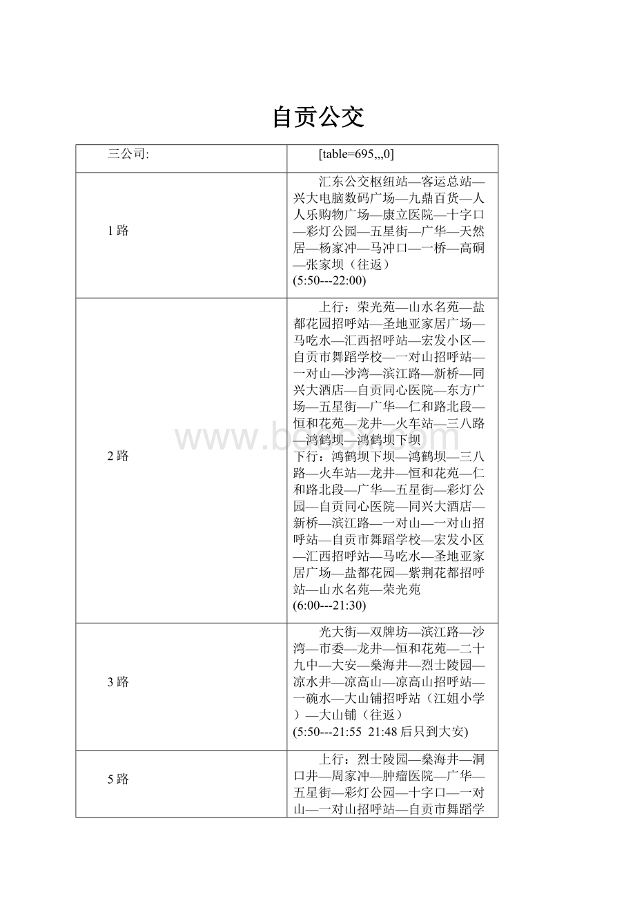 自贡公交.docx_第1页