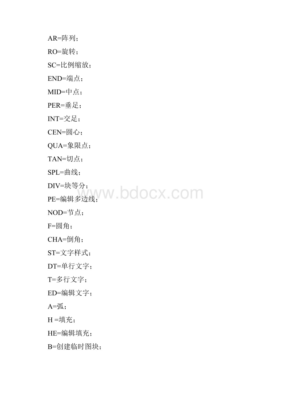 CAD常用快捷键全部.docx_第2页