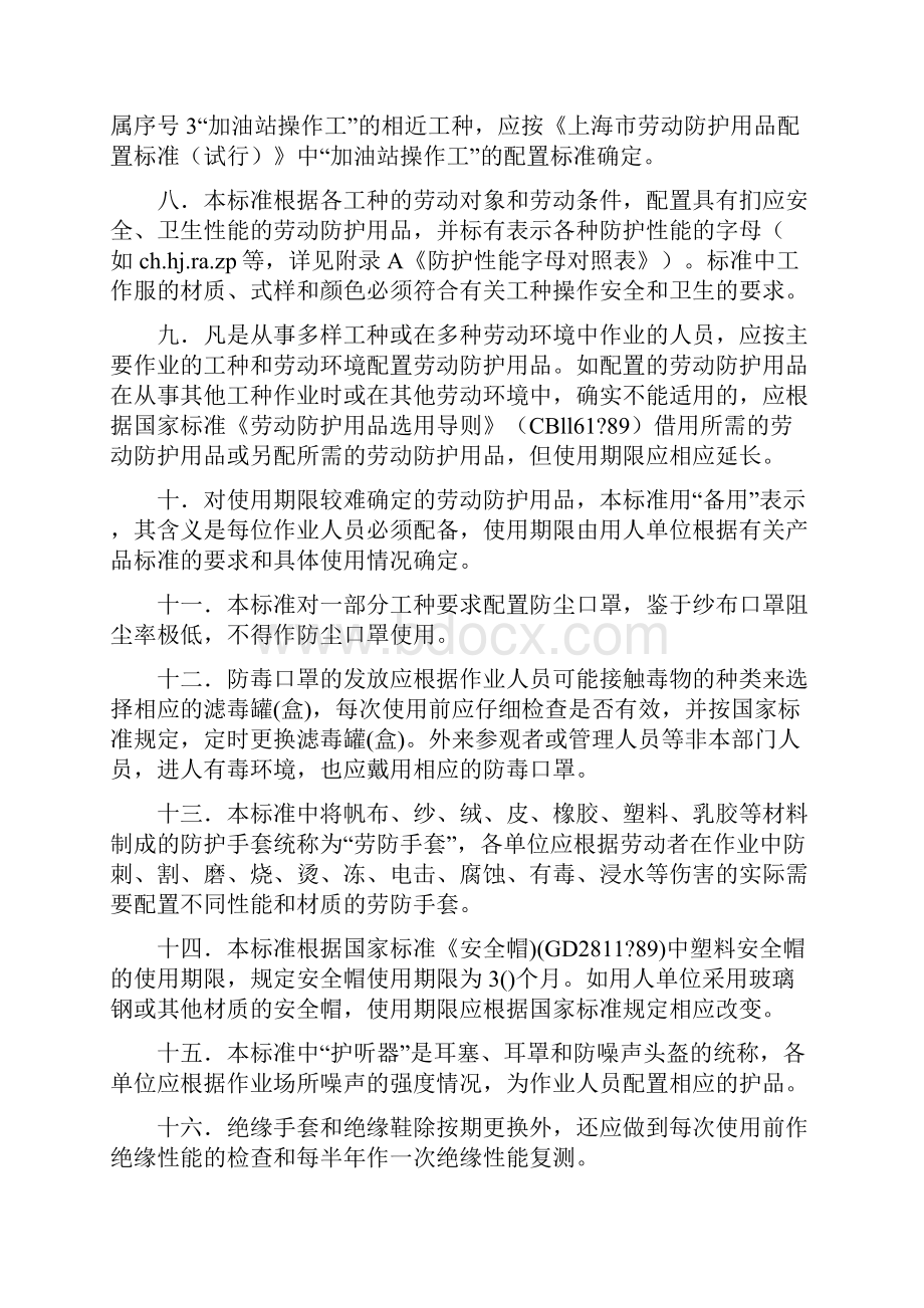 上海市劳动保护用品配置标准试行》.docx_第2页