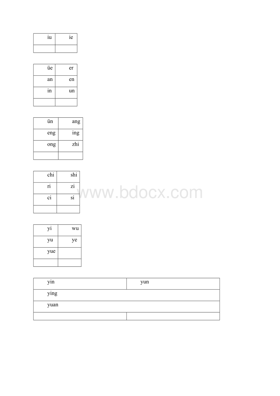 小学汉语拼音字母表加大字体word打印版.docx_第2页