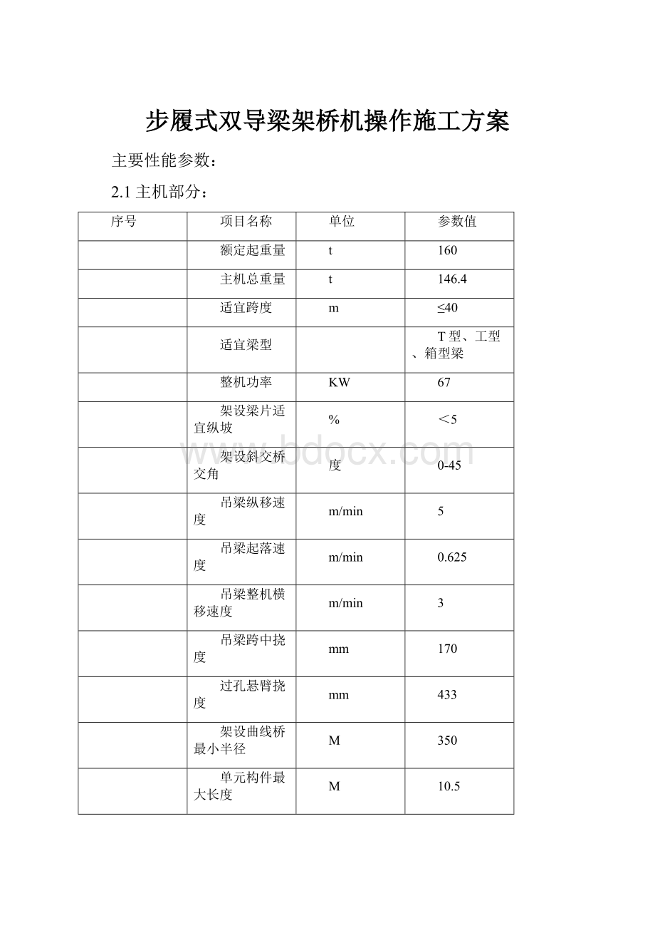 步履式双导梁架桥机操作施工方案.docx