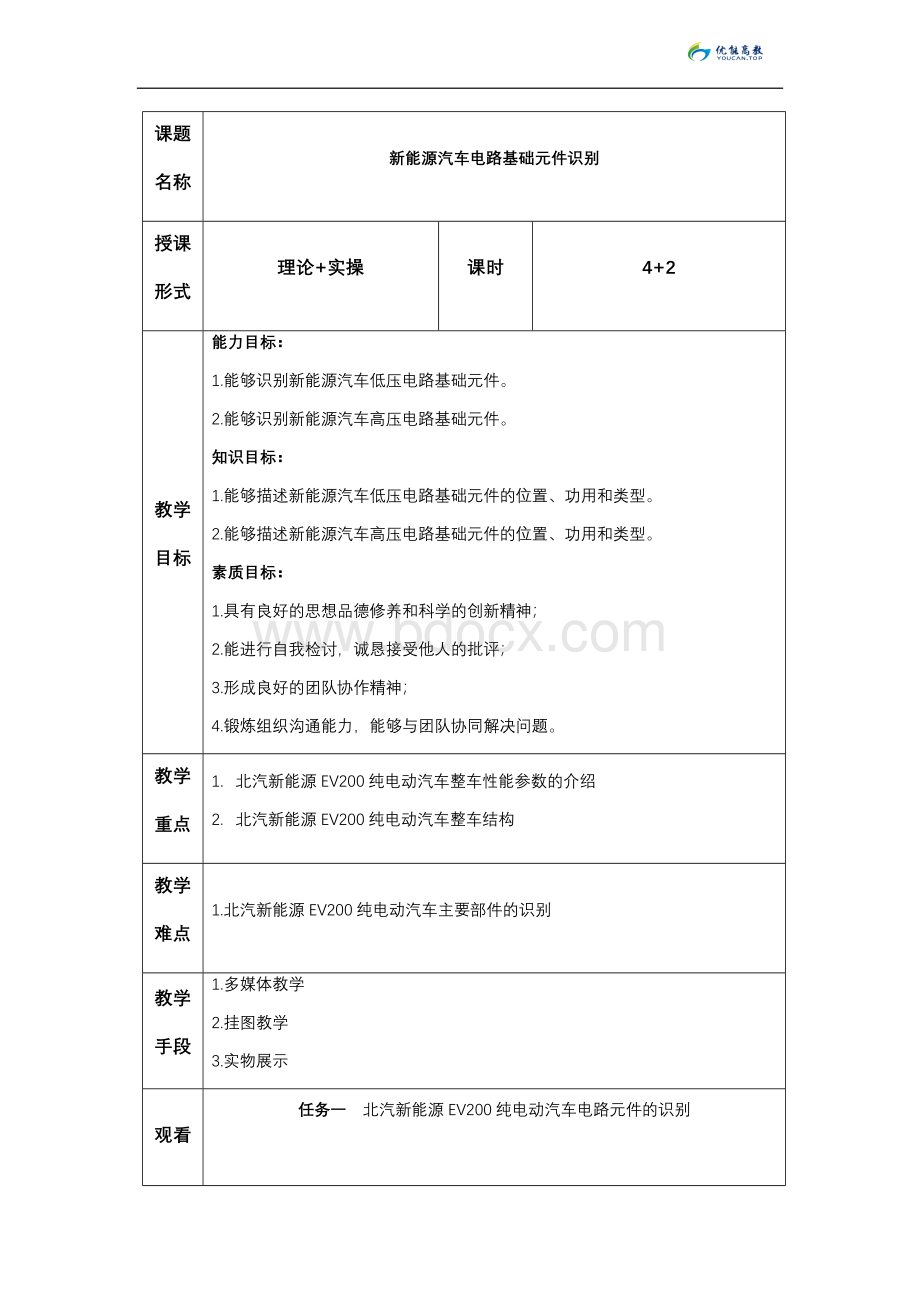 新能源汽车高压安全与防护教案.docx