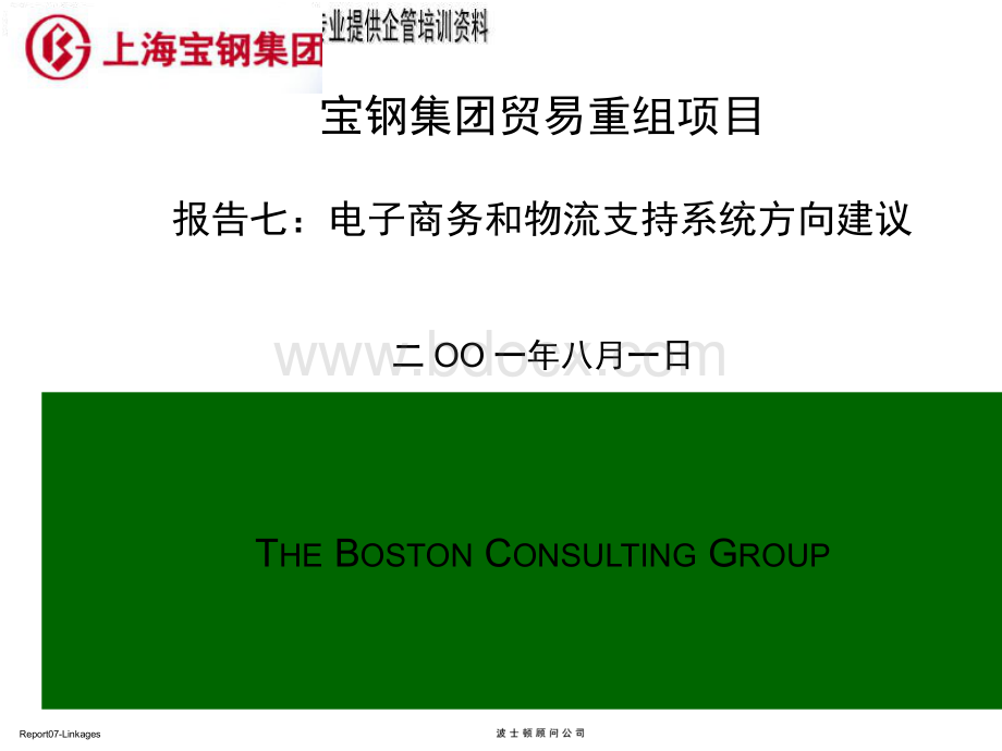 宝钢集团电子商务与物流支持系统介绍.pptx_第1页