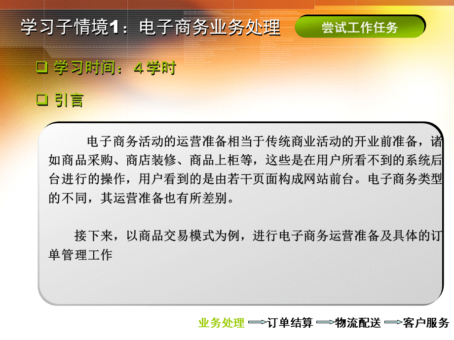 电子商务活动的运营准备相当于传统商业活动的开业前准....pptx_第1页