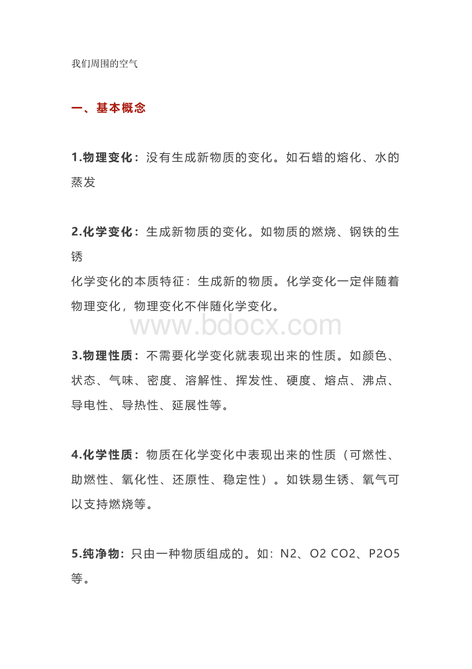 初中化学复习之我们周围的空气知识点.docx_第1页