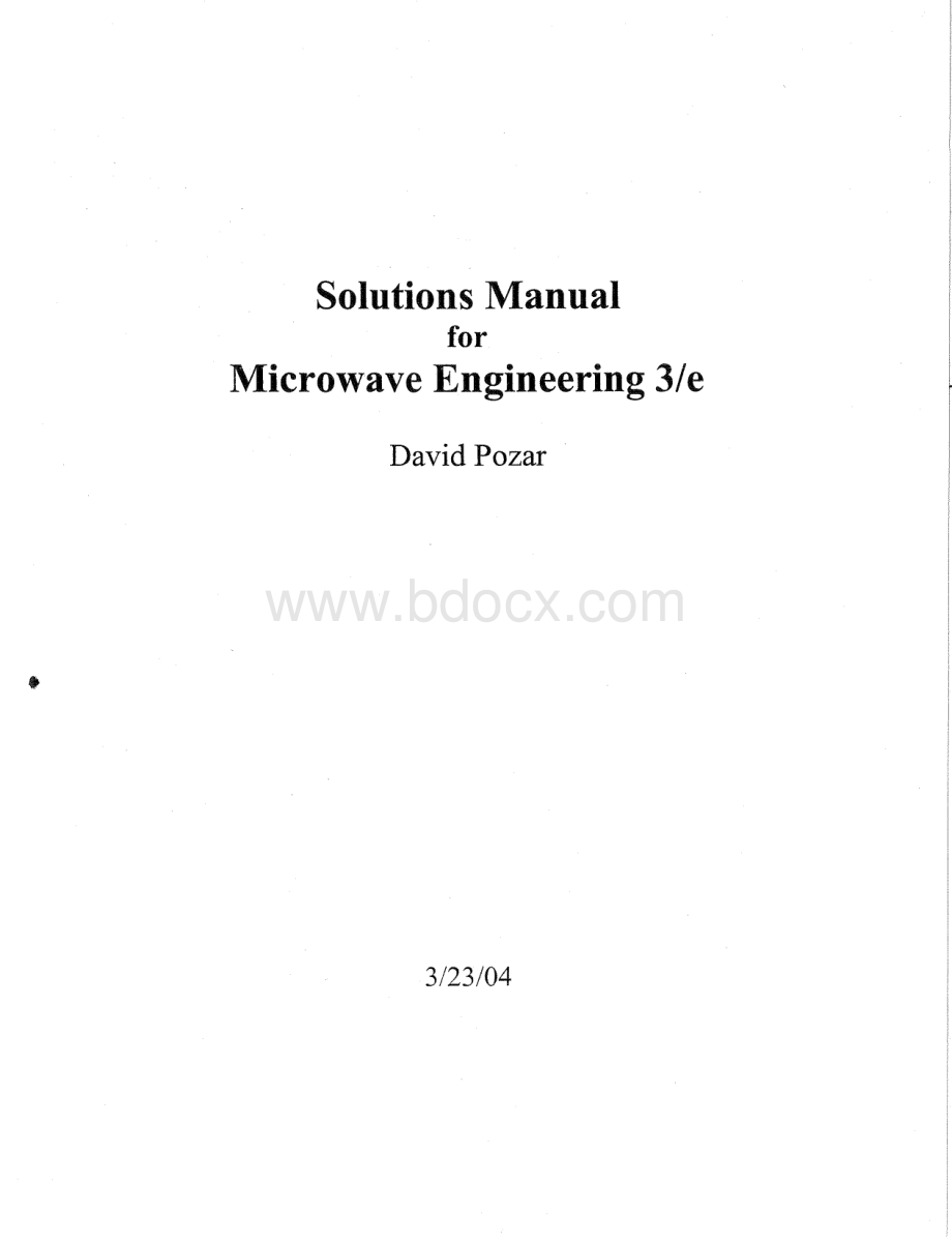微波工程答案（第3版）DavidM.pozar.pdf