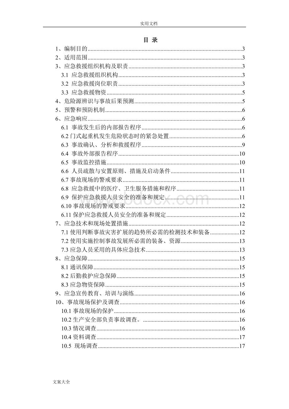 龙门吊事故应急预案.doc