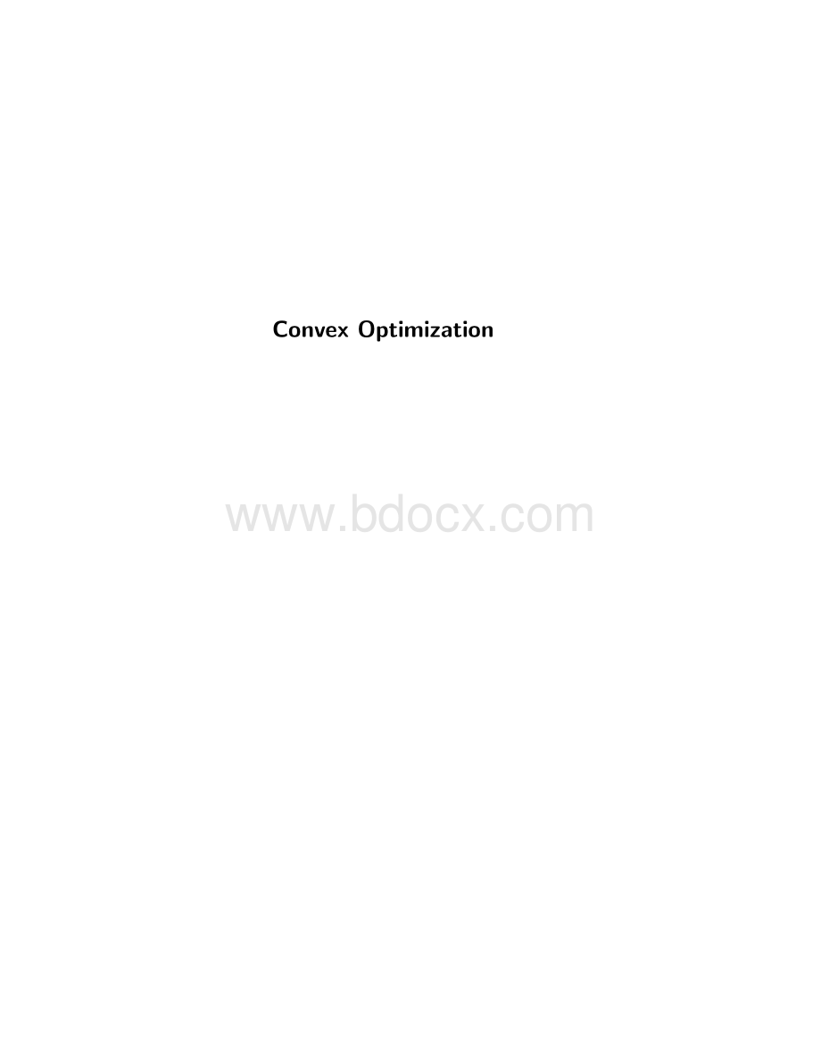 convex optimization凸优化.pdf