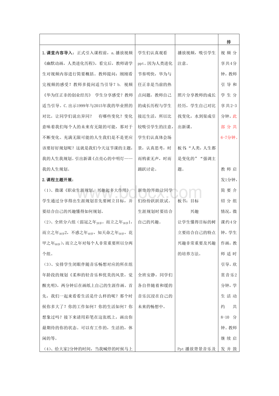 心理健康教育教案----生涯规划教案.doc_第2页