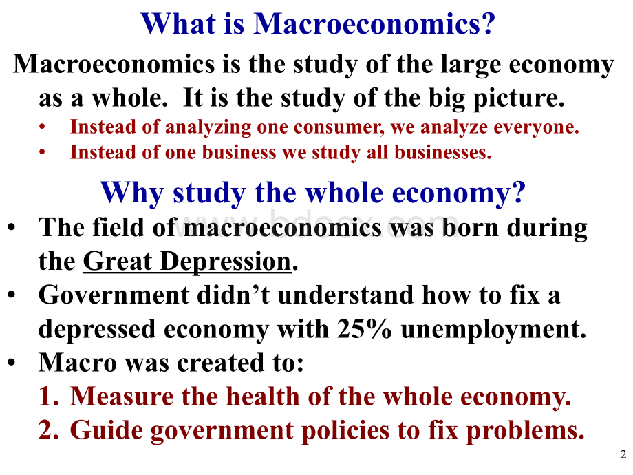 AP宏观经济学 第二单元 经济计量与经济目标 知识点总结课件 AP Macroeconomics Unit 2 Summary.ppt_第2页