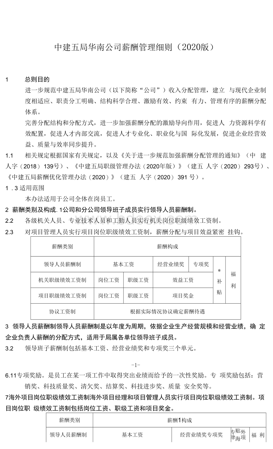 中建薪酬管理细则.docx_第1页