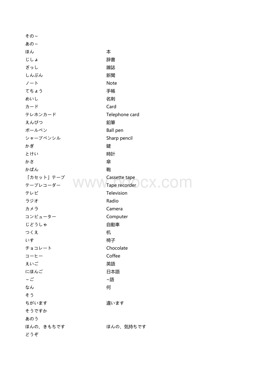 《大家的日语》第1-2册单词20081102.xls_第2页