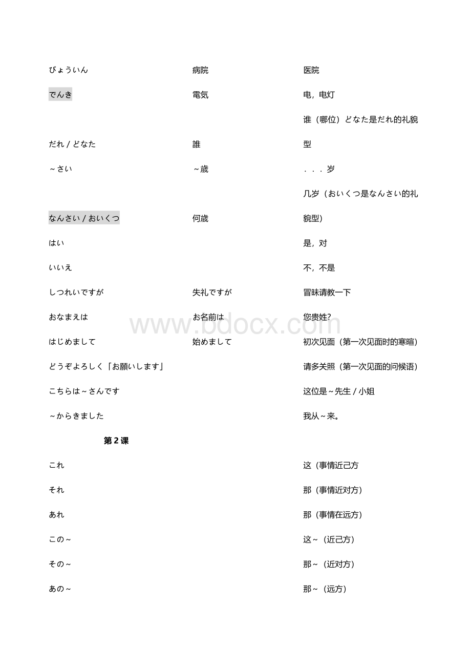 《大家的日语》1-2册单词.doc_第2页