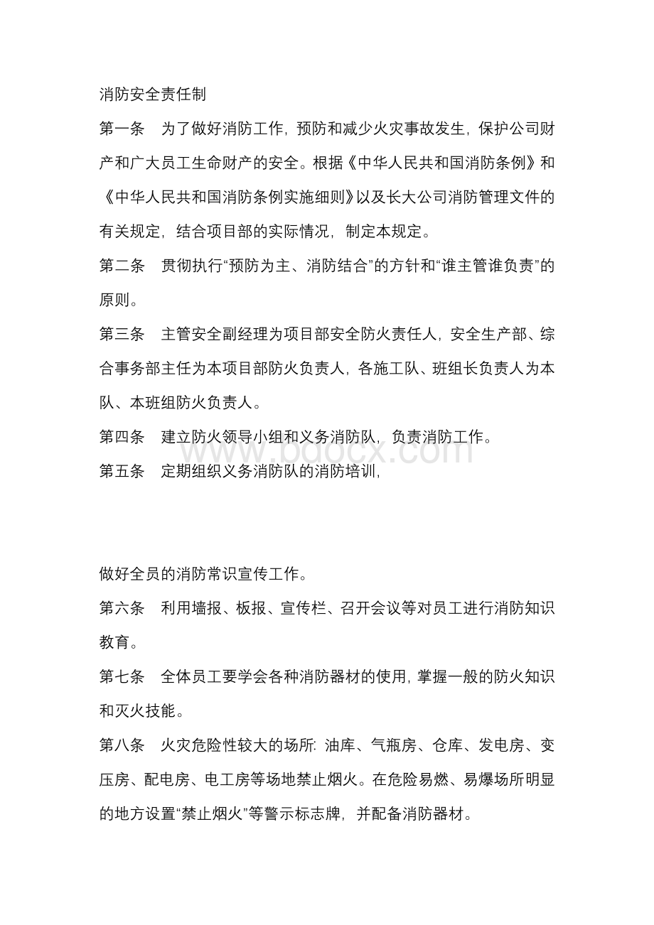 某项目部消防安全责任制.docx