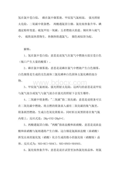 高中资料：重要的化学演示实验.docx