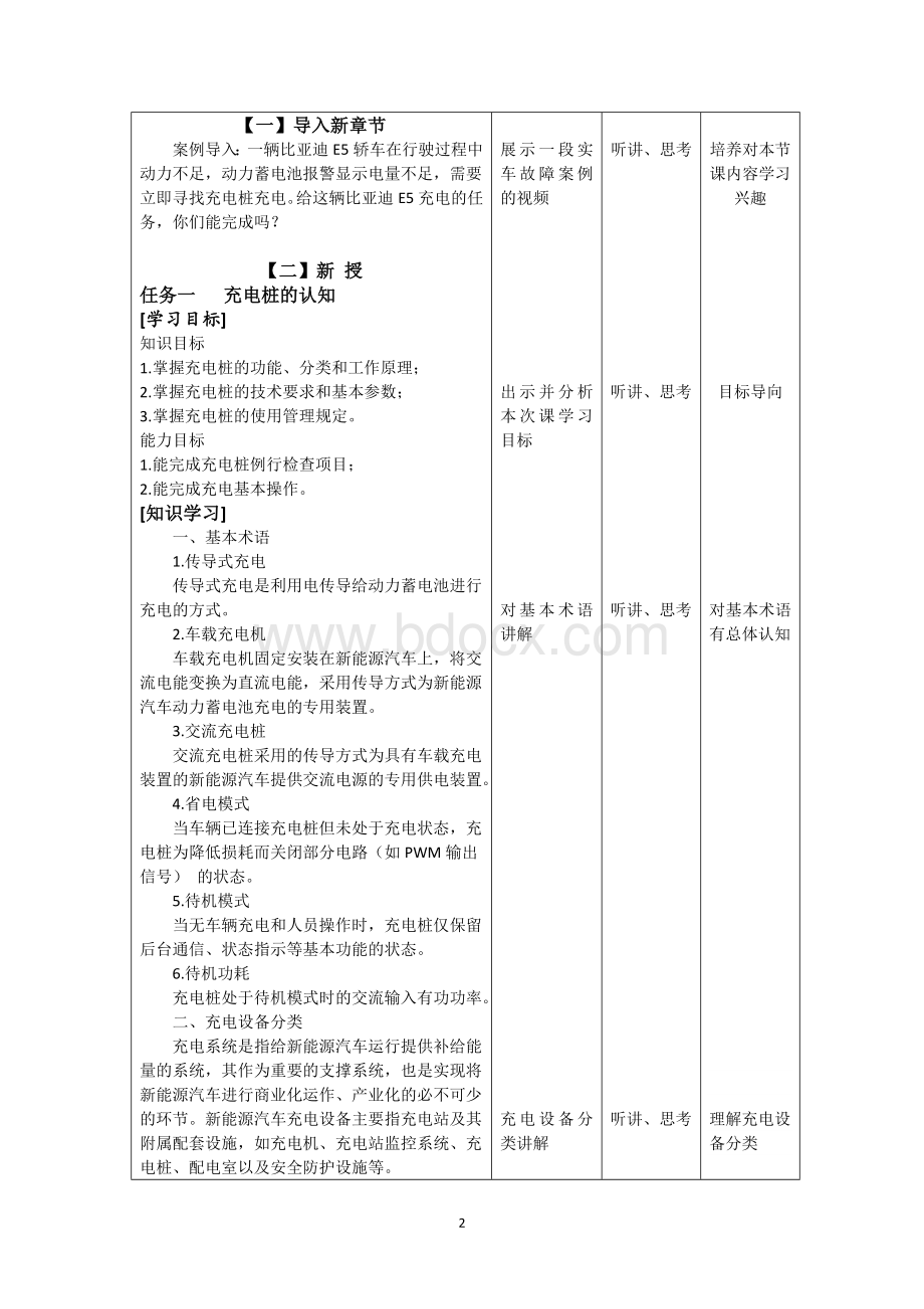 新能源汽车充电系统构造与维修教案.doc_第2页