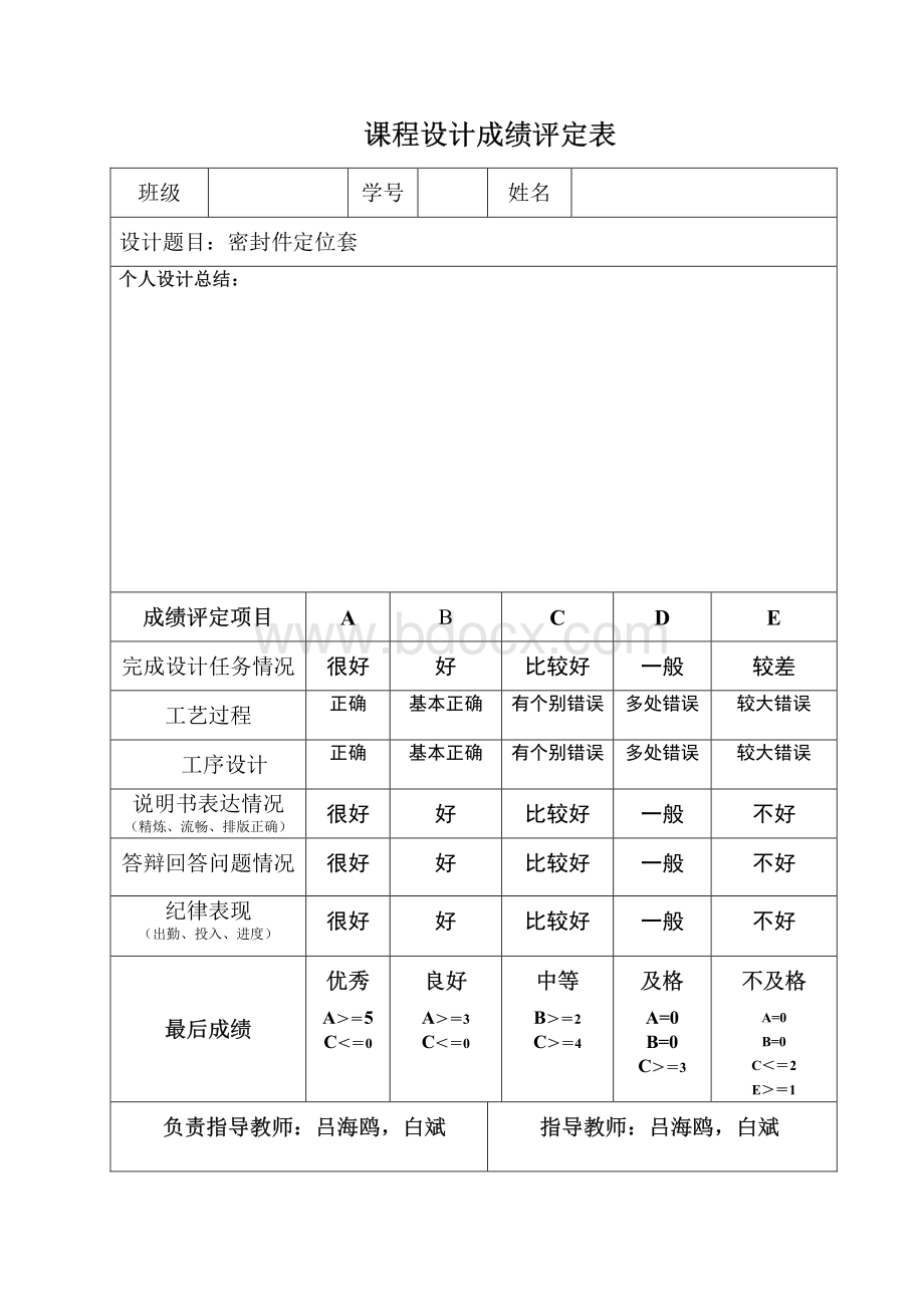 机械制造课程设计——密封件定位套说明书.pdf_第2页