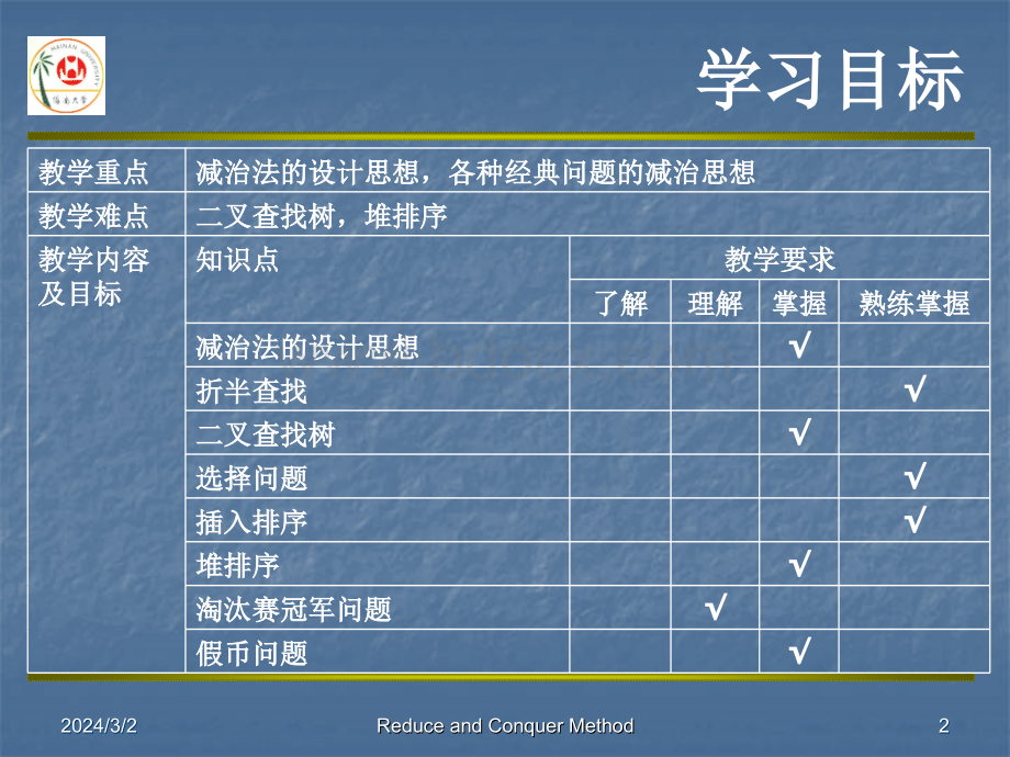 算法设计与分析-王红梅-第二版-第5章--减治法.ppt_第2页