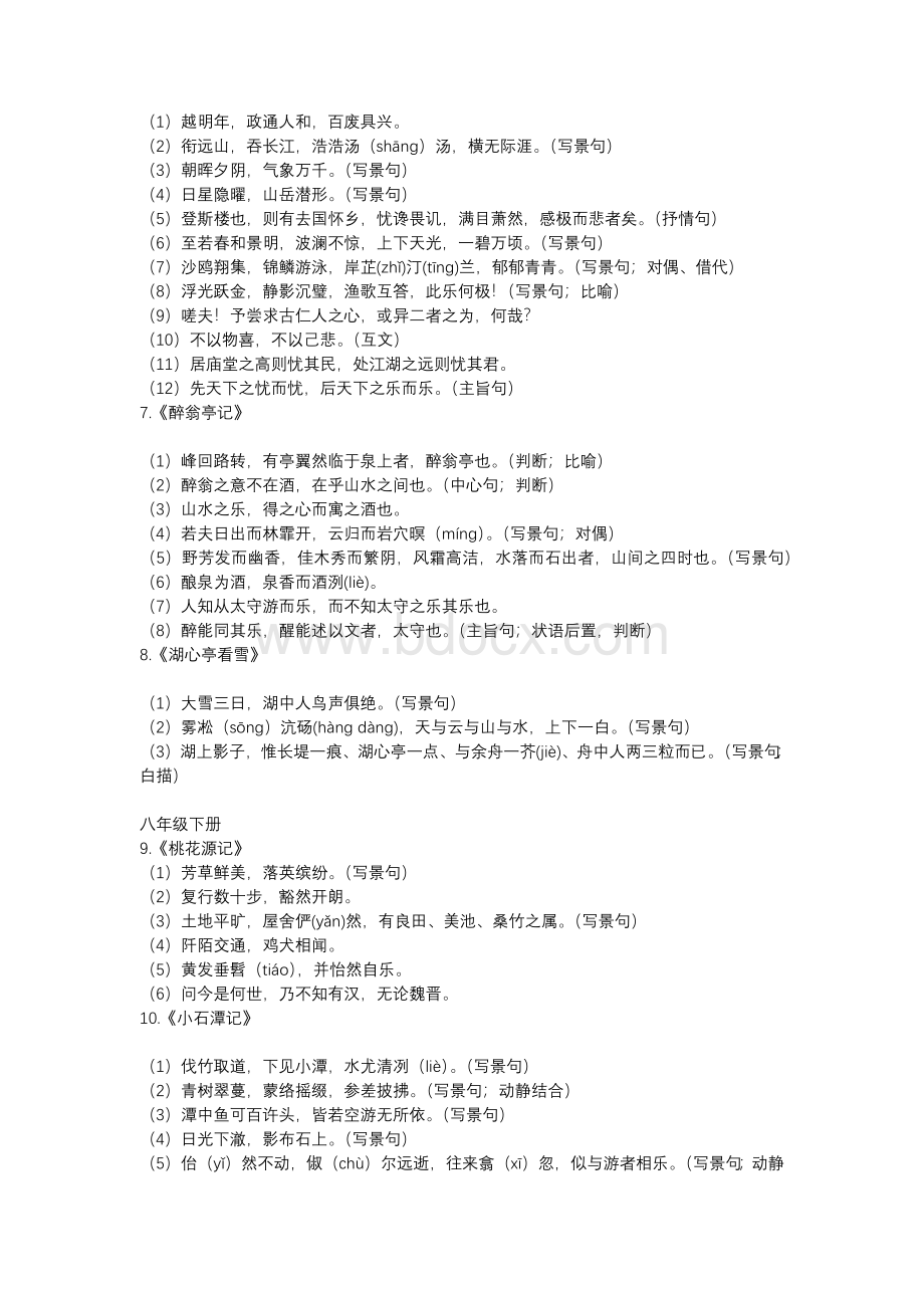 初中语文课标23篇文言文重点句子整理.docx_第2页