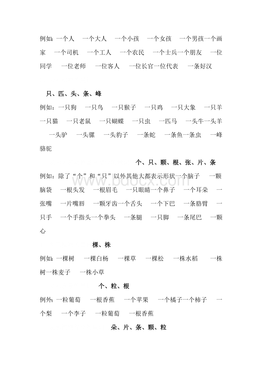 小学语文1-6年级量词大全（附练习题及答案）.docx_第2页