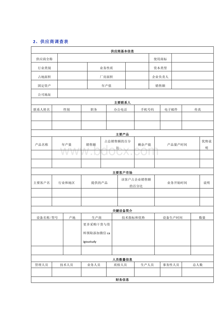 企业管理资料：供应商管理常用表格模版.docx_第2页