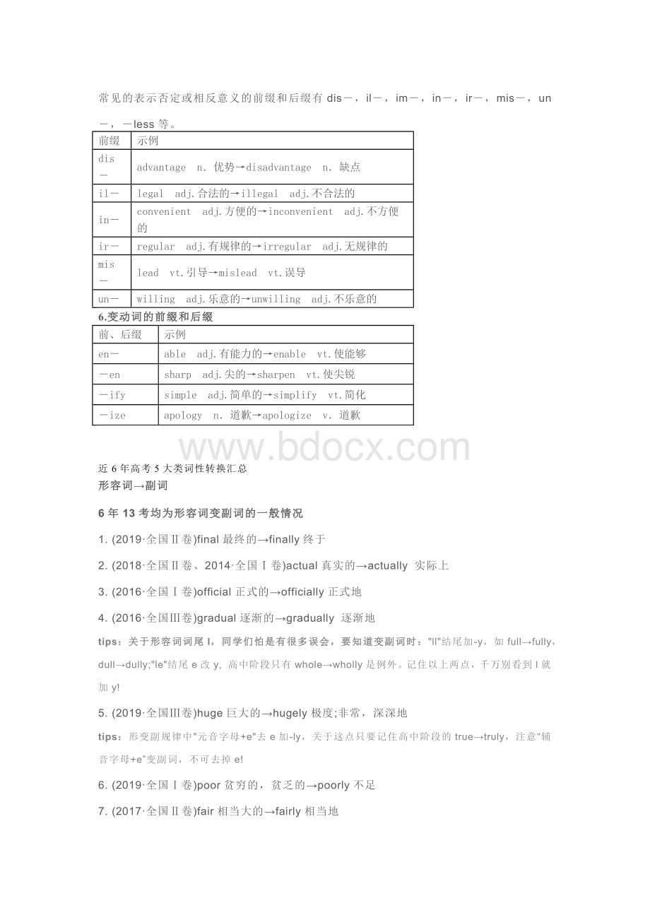 高考英语5大类词性转换详解+核心词汇转换汇总.docx_第3页