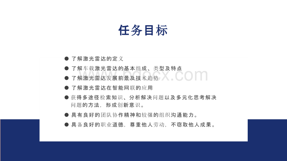 《智能网联汽车传感器技术与应用》课件 能力模块四 掌握激光雷达技术与应用.pptx_第3页