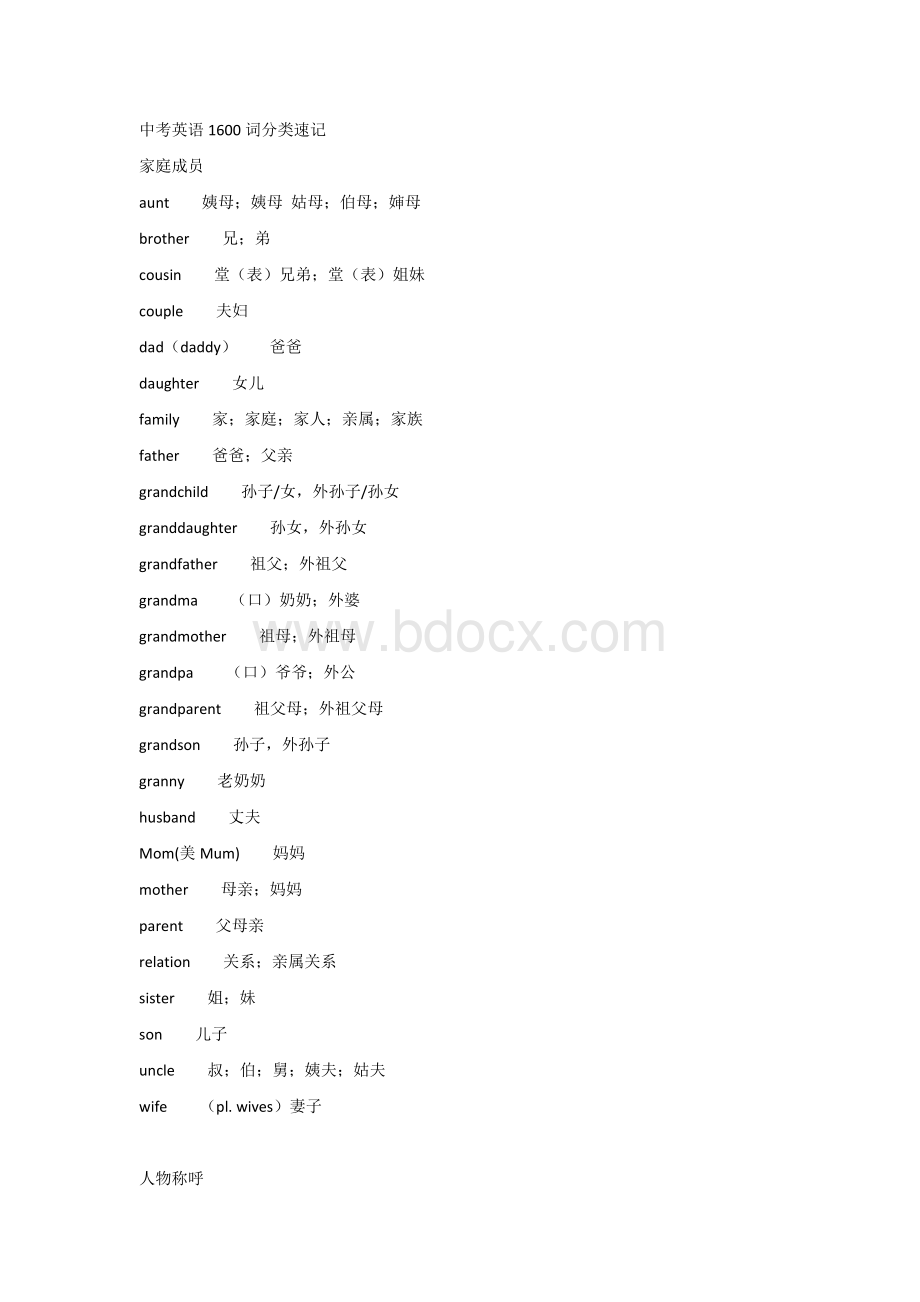 中考英语1600词分类速记.docx_第1页