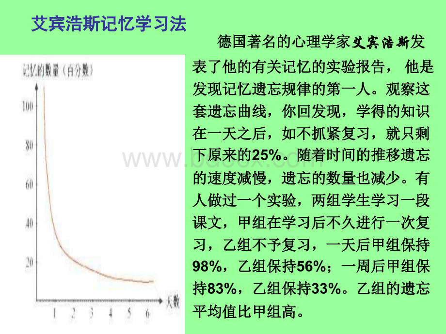 艾宾浩斯记忆学习法.ppt