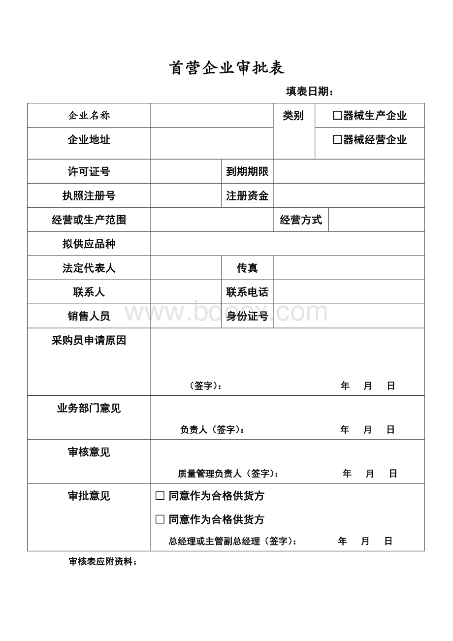 医疗器械经营企业管理记录表格完整精校版.doc