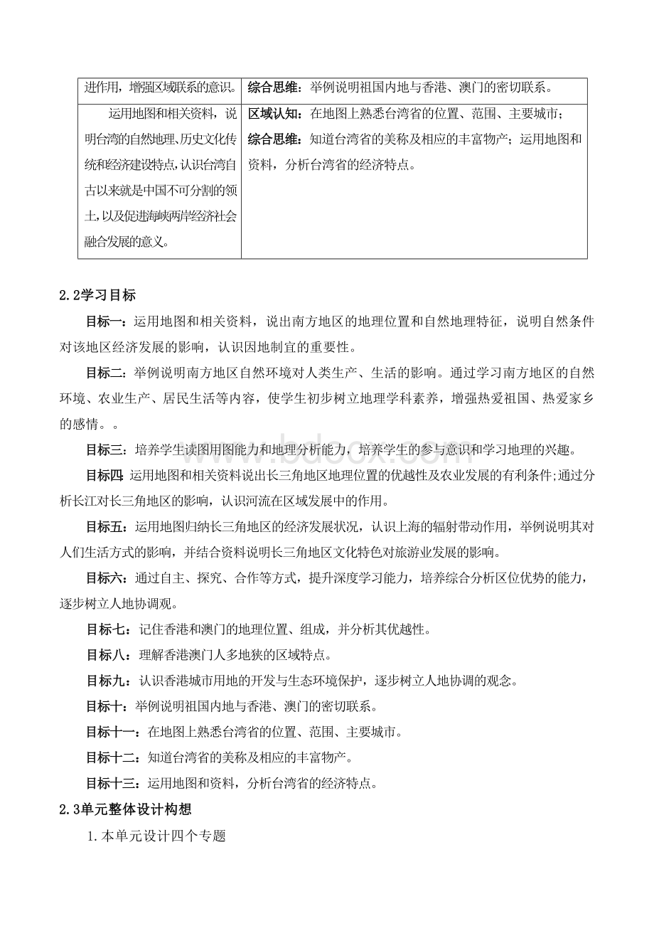 （人教版）地理八下第七章_南方地区_大单元教学设计.docx_第3页