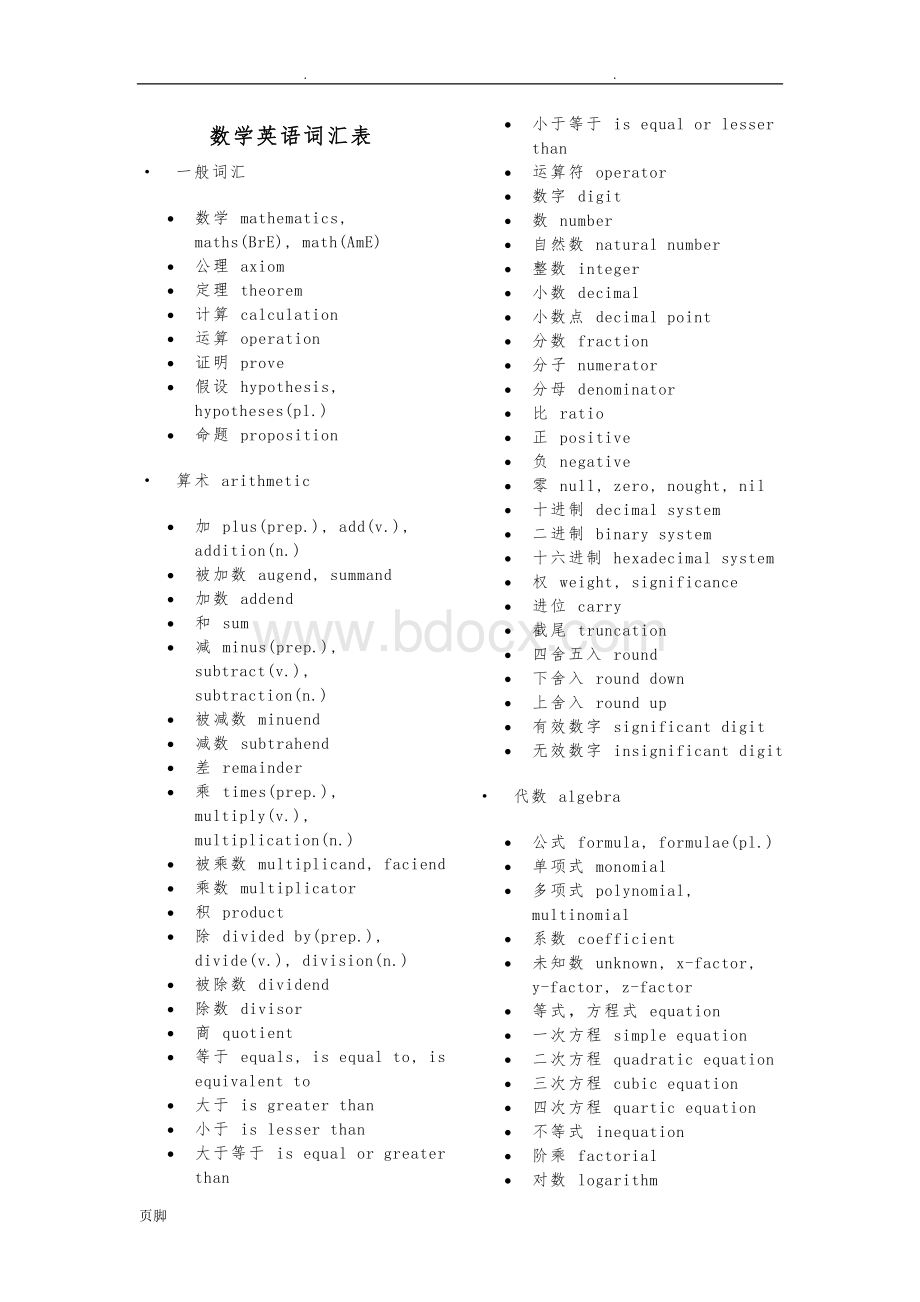 中学数学英语词汇表.doc_第1页