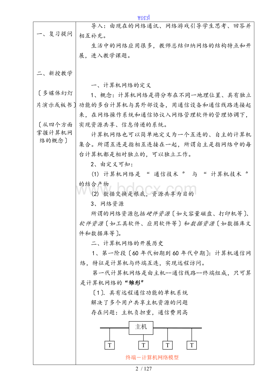 职业中专《计算机网络技术》教学案-王协瑞.doc_第3页